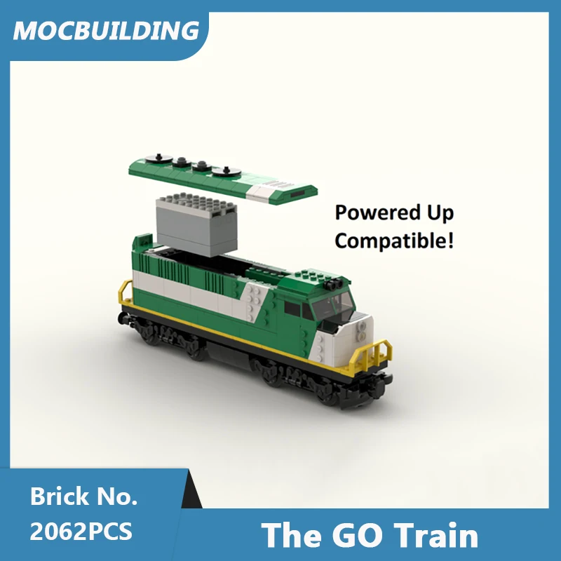 MOC Building Blocks The Train Model City Express Transit Vehicle DIY Assembled Bricks Creative Display Toys Xmas Gifts 2062PCS