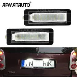 2pcs NO Error LED Number License Plate Light Canbus For Benz smart Fortwo Coupe/Convertible 2007-2015 451,2004-2007 450