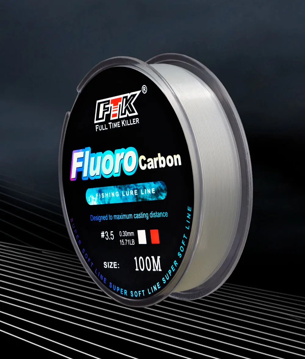 FTK 100m 4.13-34.32LB Fluorocarbon-Angelschnur 0.14mm-0.5mm Rosa Kohlefaser-Fliegenschnur Superweiche Schnur Pesca – Detail 10