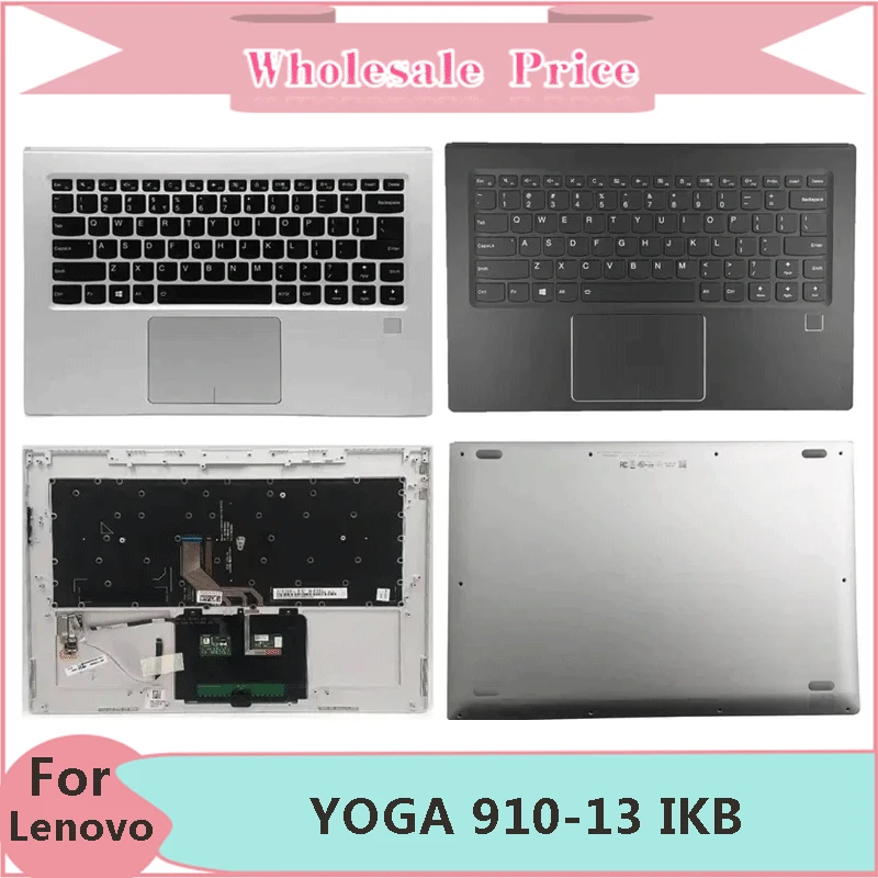 

New For Lenovo YOGA 910-13 IKB YOGA 5 Pro Laptop LCD Back Cover Front Bezel Upper Palmrest Bottom Base Case Keyboard Hinges