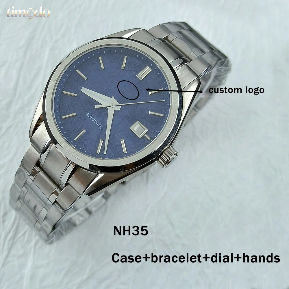 NH35 case 39mm stainless steel case sapphire glass date window suitable for GS watch suitable for NH35 movement accessories