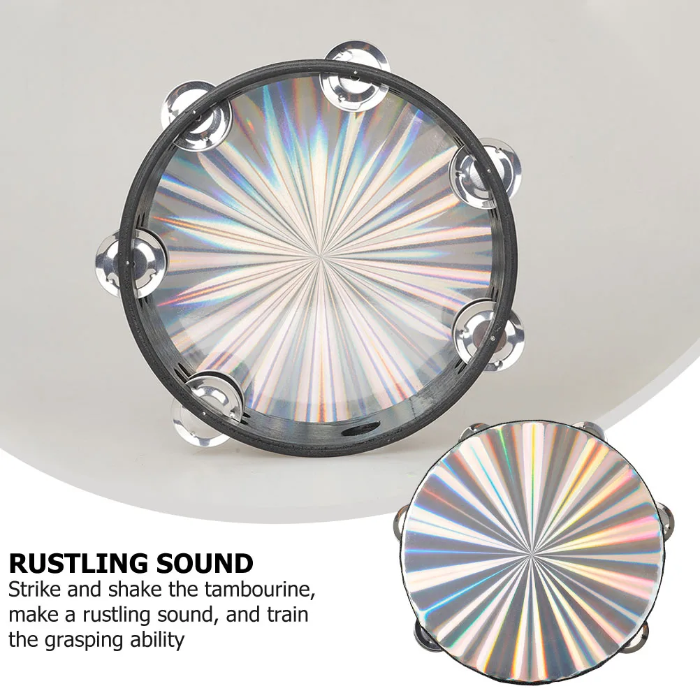 

Double Side Tambourine Hand Drum Kids Musical Instrument Bright Color Stainless Steel Percussion Early Educational For Children