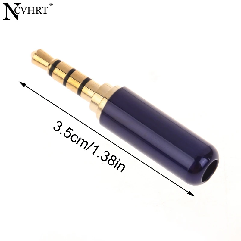 1pc 3.5 Mm Plug Audio Jack 4 Pole Gold Plated Earphone Adapter Socket For DIY Stereo Headset Headphone For Repair Parts