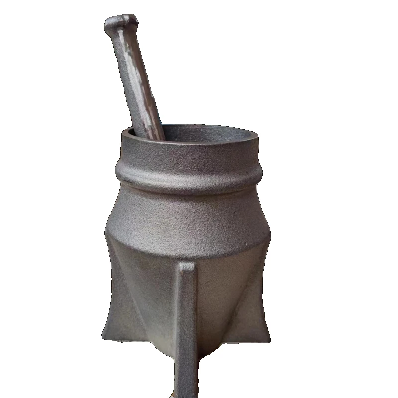

Old Iron Folk Articles Cast Iron Tamping Pot Drugstore Garlic Hand made Home Collection