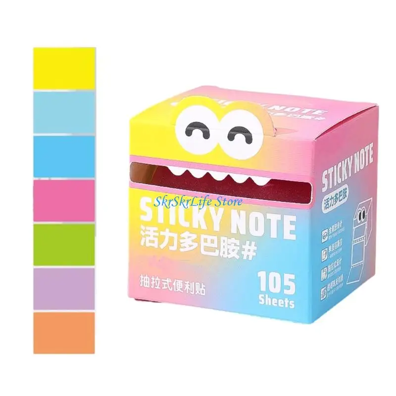 E65E 150 Sheets Pearlescent Sticky Note Paper Tarik Keluar Catatan Sticky Adheive Notes Pad