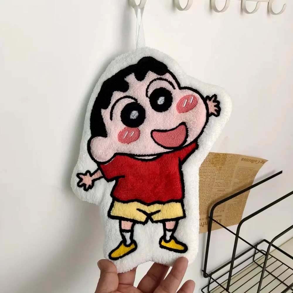 Crayon Shin Chan Anime-Handtuch zum Aufhängen, süßes, super saugfähiges, dickes Handtuch, Badezimmer- und Küchenzubehör – Detail 11