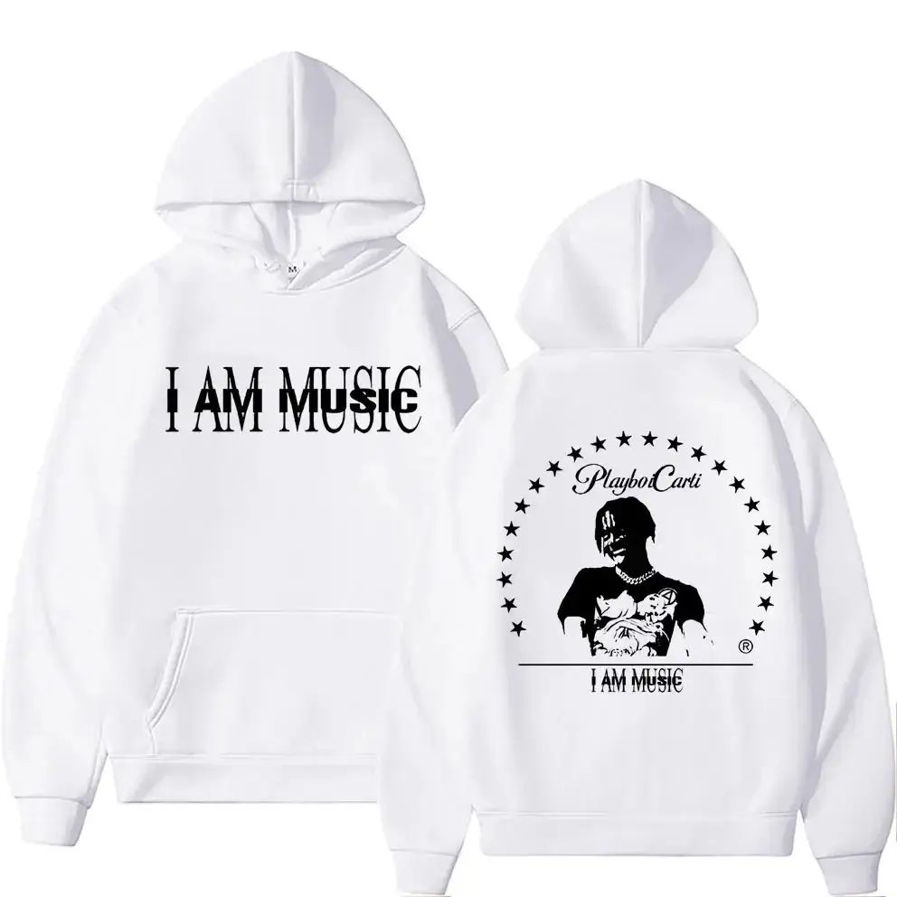 

Rapper Playboi Carti I Am Music New Album Graphic Hoodie Male Fleece Oversized Sweatshirt Women Hip Hop Fashion Hoodies Tops