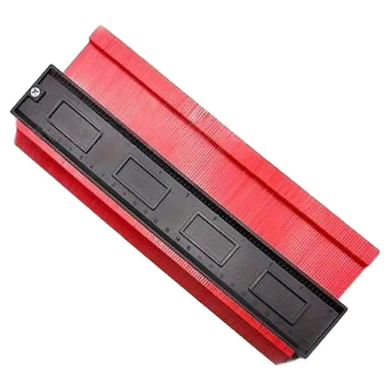 ABMR-Shape Profile Copier, 10-Inch Measuring Tool For Tile For Composite Flooring,And Plastic Copier Red