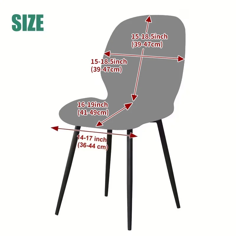 1/2pcs Butterfly Shaped Curved Chair Covers Elastic Soft Dining Chair Case Washable Shell Chair Protective Case for Home Party