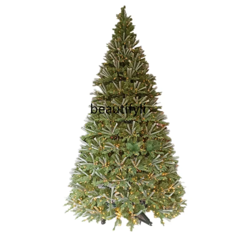 

Luxury large 3.5-meter Christmas tree, encrypted LED luminous outdoor frame PE Christmas tree