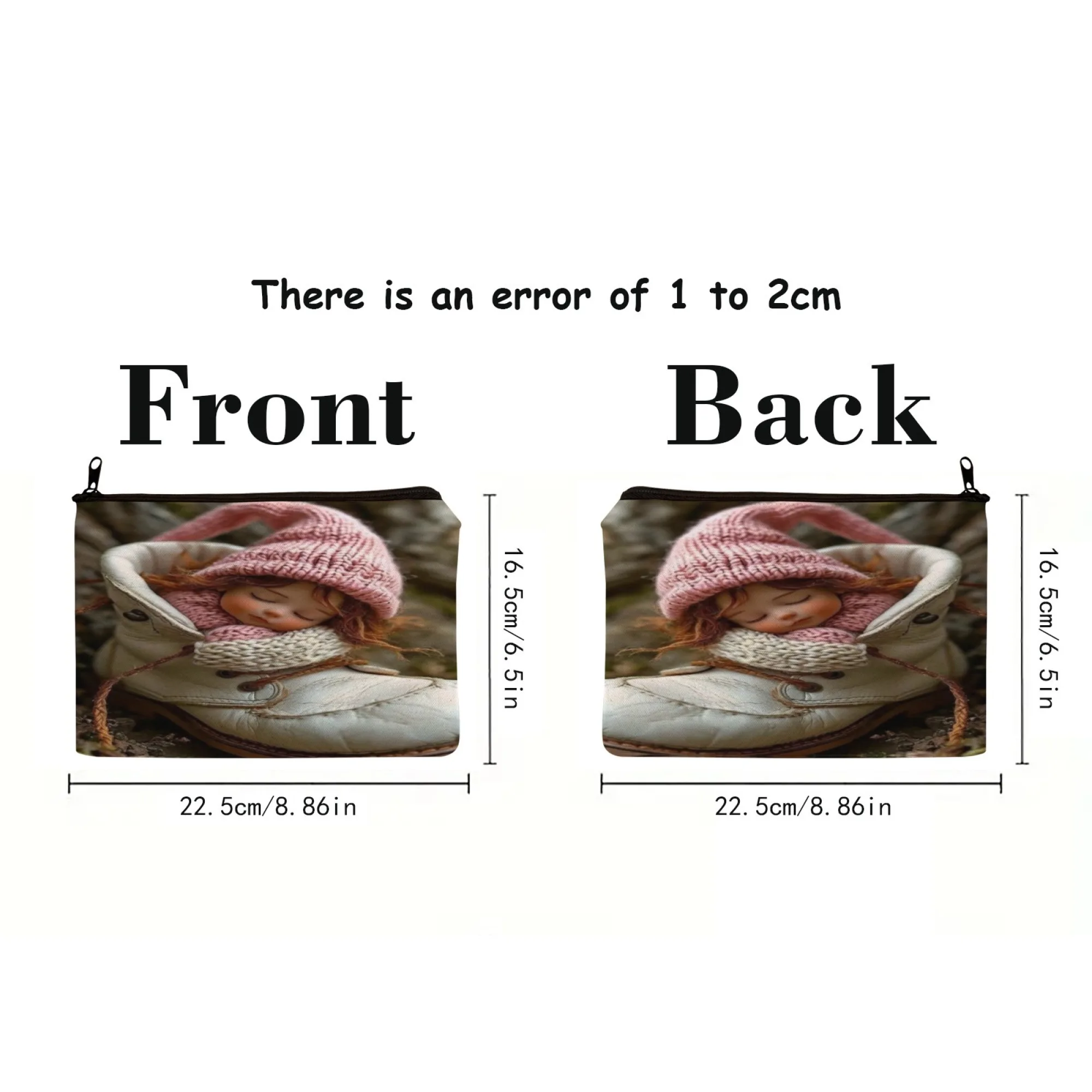 حقيبة مكياج متينة بسحاب مطبوعة من "Slap Girl" للسفر وحقيبة مستحضرات التجميل مع جيوب للنساء ومنظم أدوات الزينة لعيد الميلاد