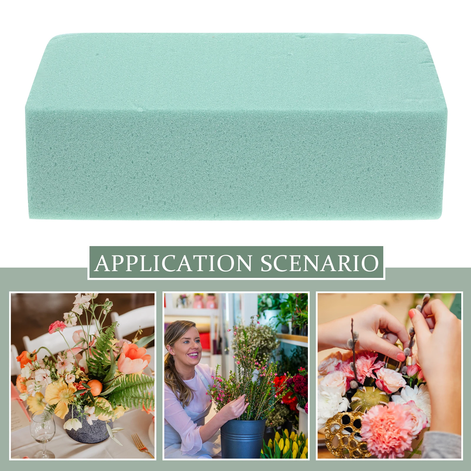 

6 PCS Floral Foam Blocks Green Artificial Flower Arrangement Mud Easy Use Art Projects Brighten Cut Freely Dry