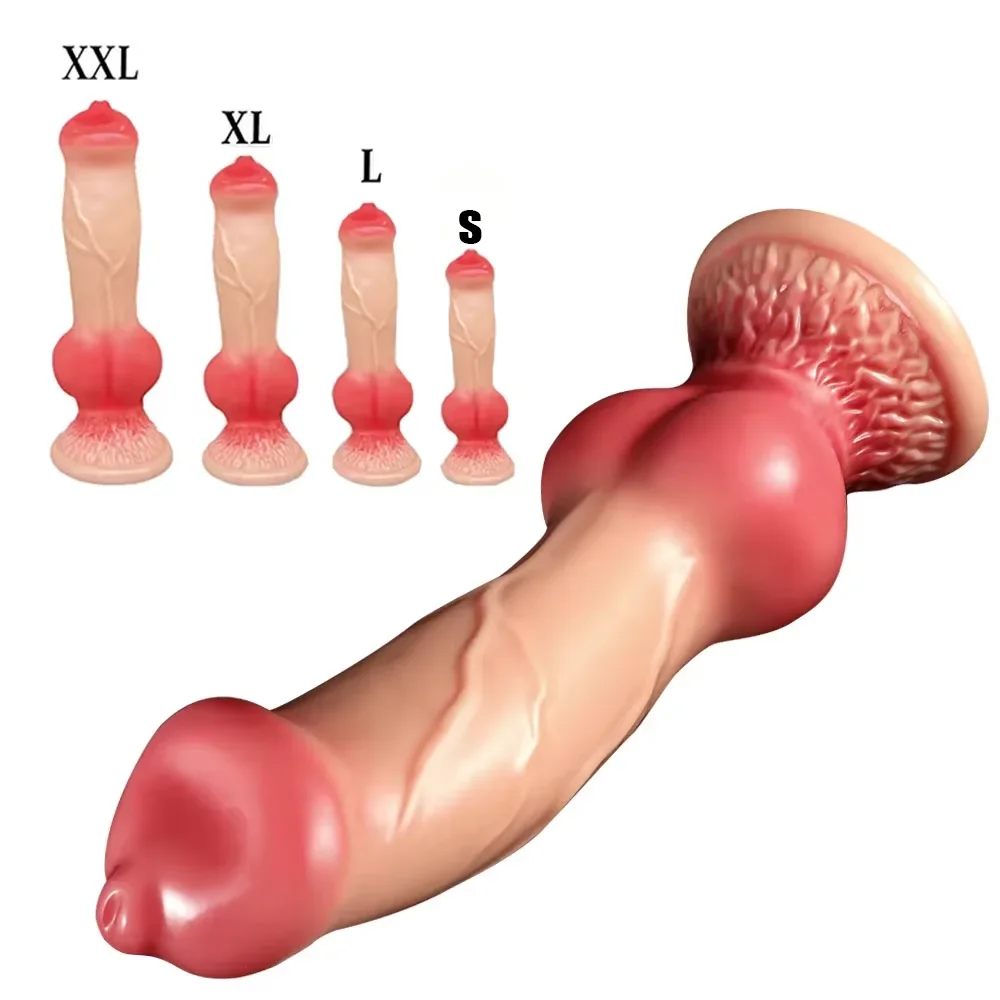 Realistic Huge Dog Dildo Anal Plug With Suction Cup Silicone Big Butt Plug Prostate Massager G-Spot Stimulation Adult Sex Toys view 3