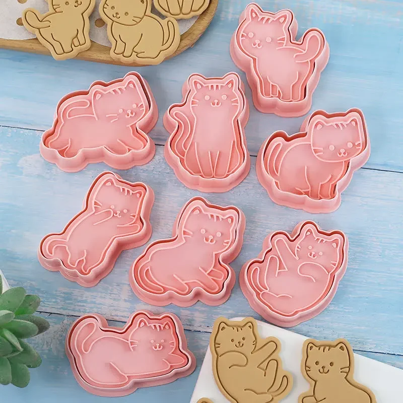 16Pcs Cat&dog Series Cookie Mold Set 3D Baking Mould Cookies Cutter Set Biscuit Baking Tool Decoration Tools DIY Baking Tools