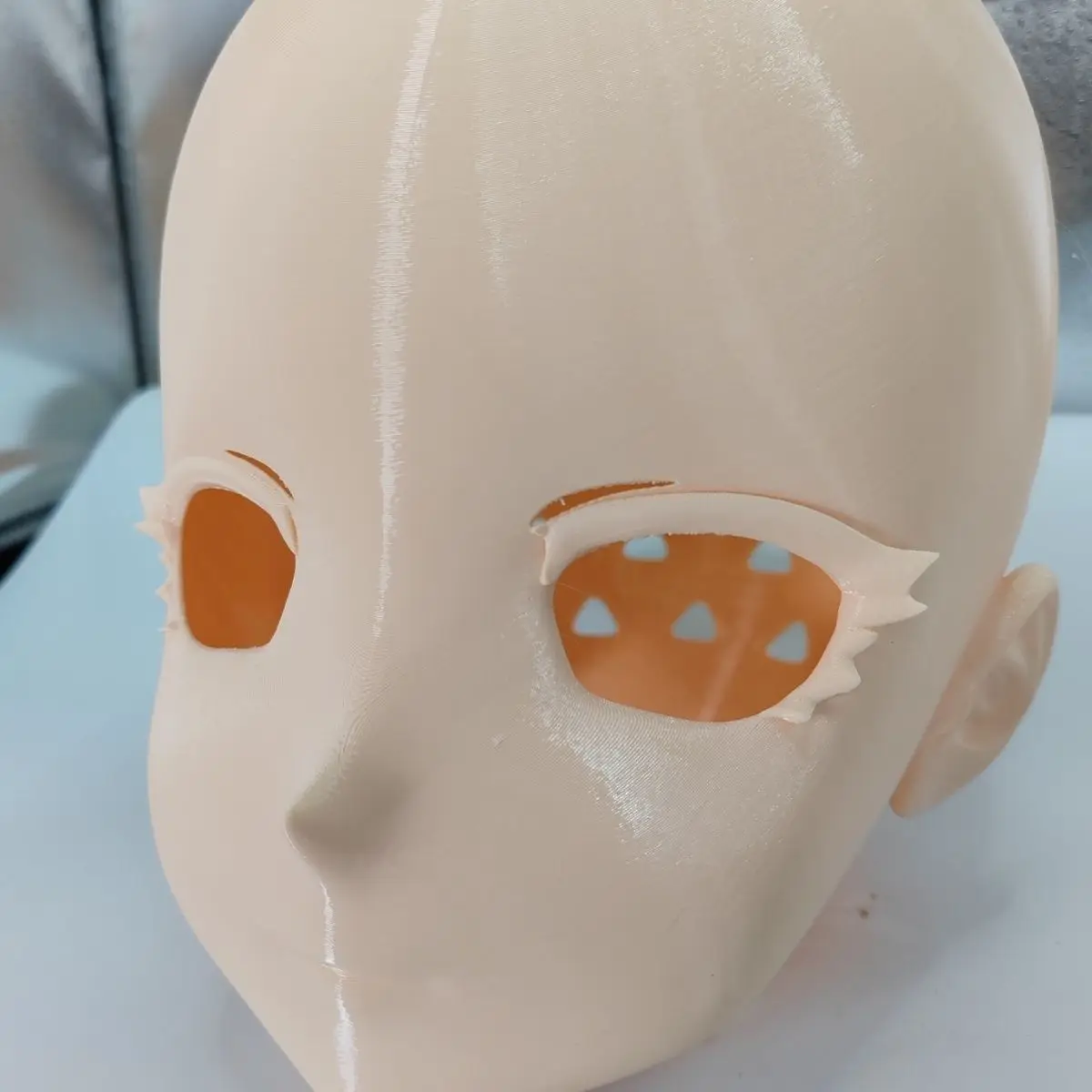 Customize Character Boy/Bily Kigurumi Half Head with Lock Anime Cosplay Kigurumi Mask COS Headgear