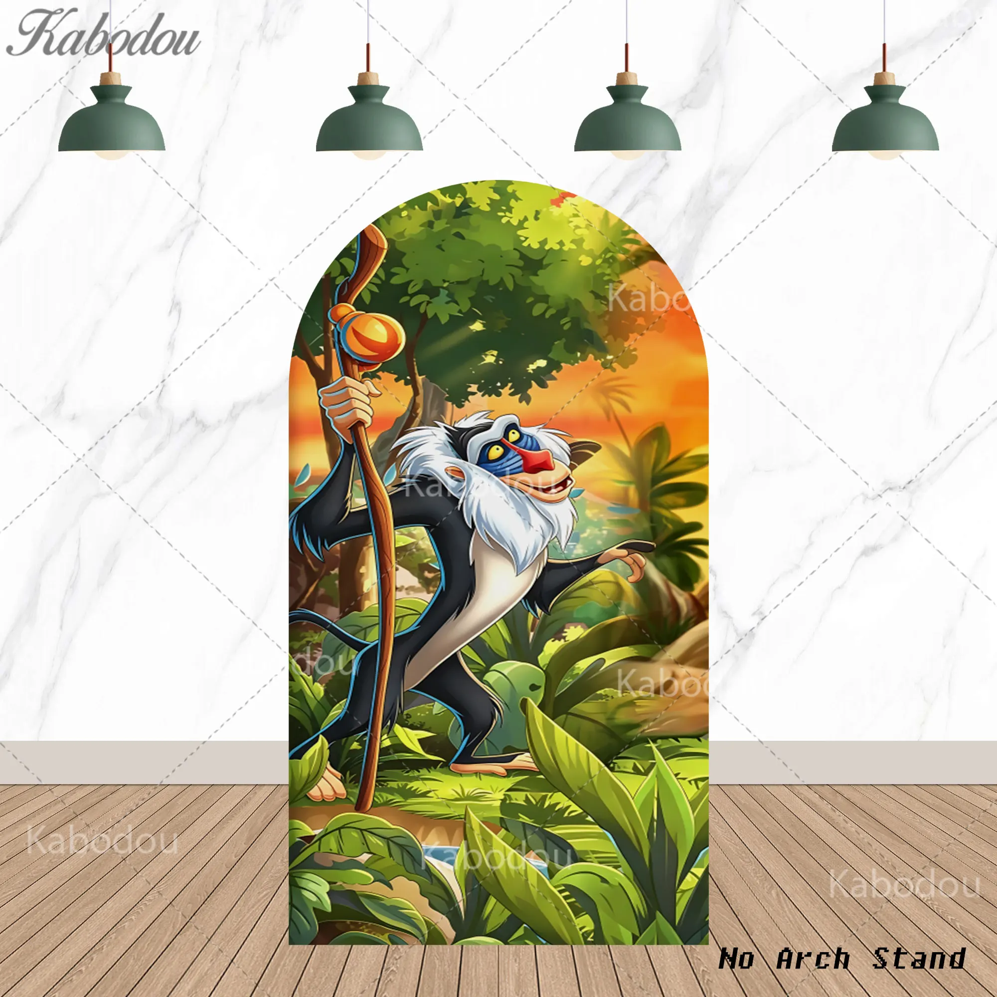 The Lion Kings Backdrop Arch Cover Boys Birthday Party Decor Baby Shower Simba Photo Poster Photography Background Studio Props - view 4