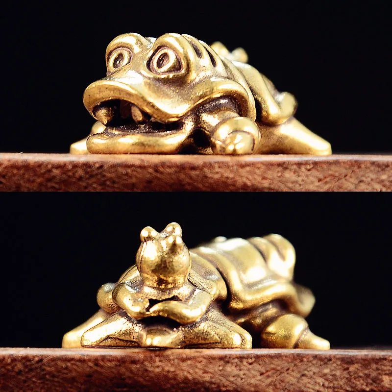 Brass Crawling Worm Small Statue Funny Desktop Ornaments Vintage Animal Figurines Models Lucky Home Decorations Crafts Accessory