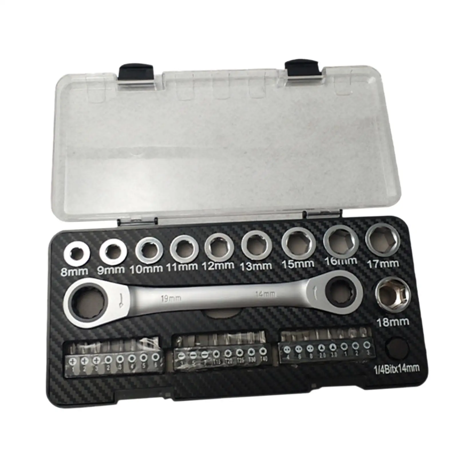 36 Pieces Metric Socket Ratchet Wrench Kit for Tightening and Loosening Screws