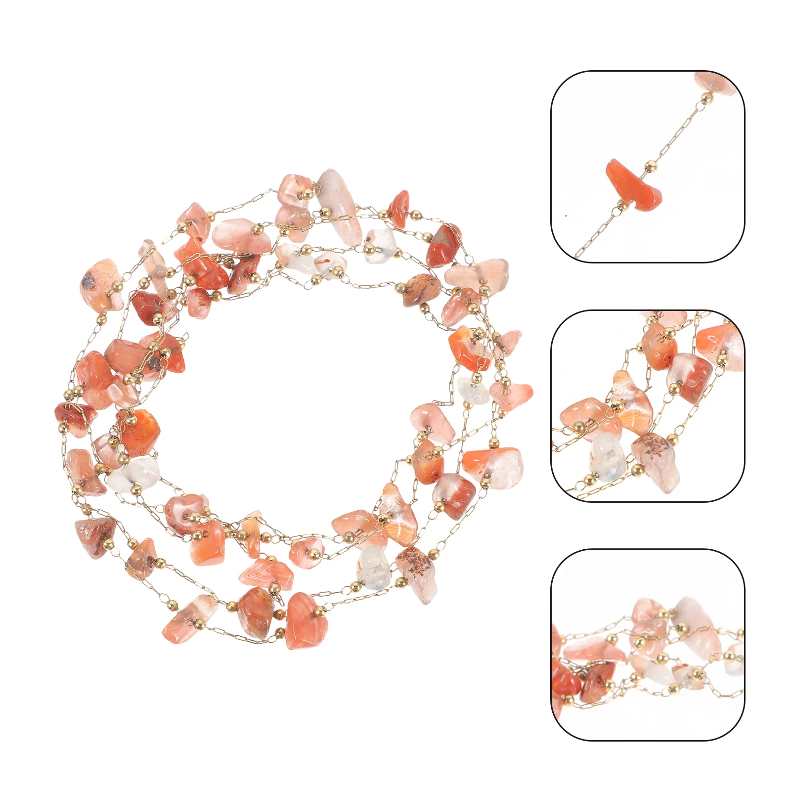 

Natural Stone Bead Jewelry Loose Craft Accessory Metal Decorative For Bracelet Necklace Anklet Making Diy Jewelry Accessories
