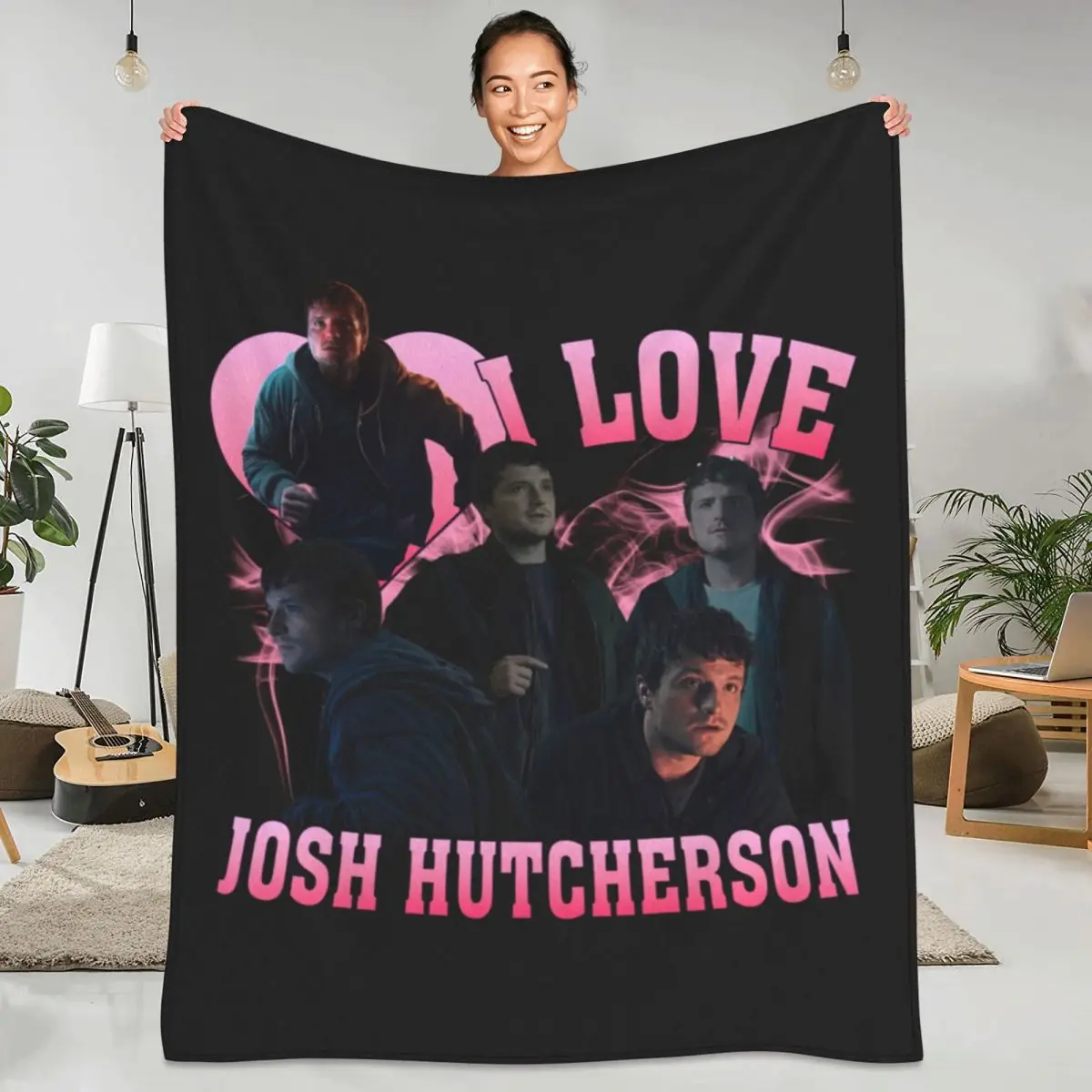 Super Soft Blankets Camping I Love Josh Hutcherson Throw Blanket American Actor Flannel Bedspread Living Room Sofa Bed Cover