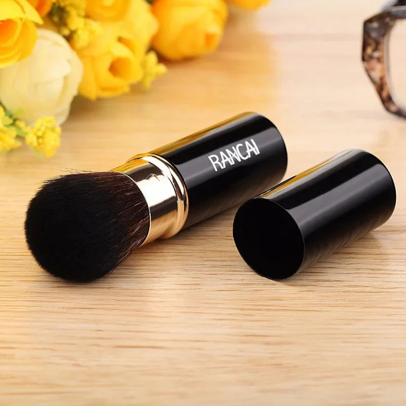 1 pezzo pennelli per trucco retrattili fondotinta in polvere per sfumare fard strumenti cosmetici portatili per trucco