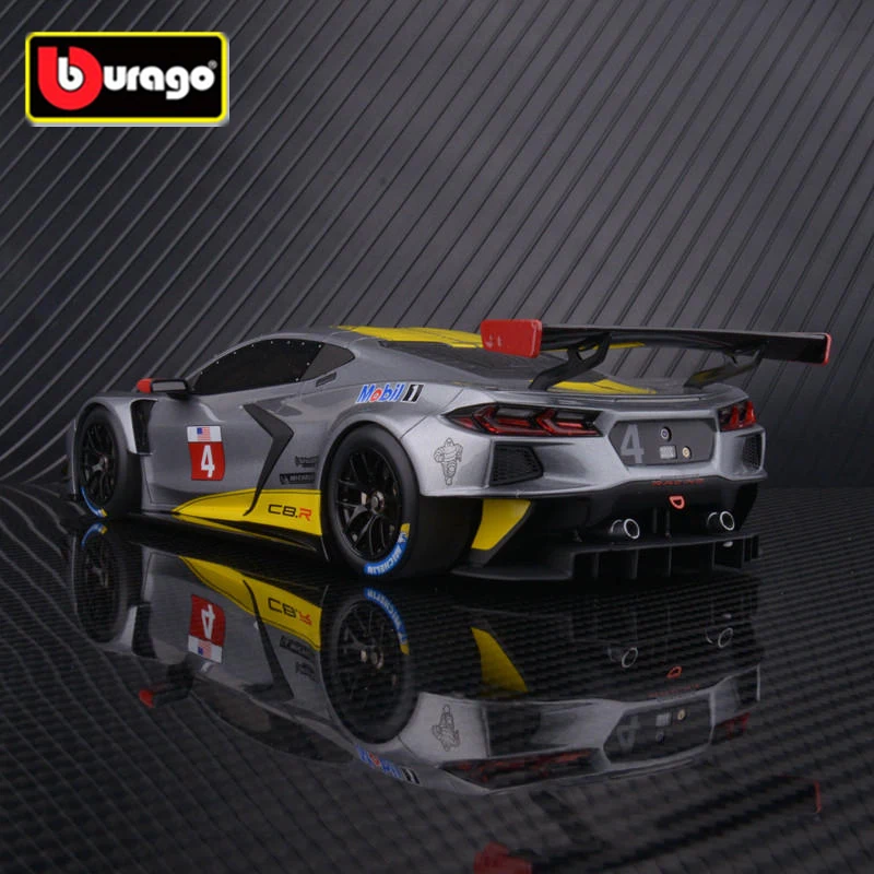 1:24 2020 Chevrolet Corvette C8 R Alloy Sports Car Model Diecast & Toy Vehicles Metal Racing Car Model High Simulation Kids Gift