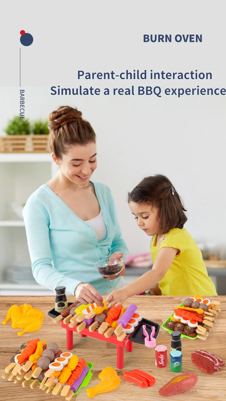 Mini Küche Pretend Spielen Spielzeug Grill Set kinder Kochen Simulation Lebensmittel Multi-set Weihnachten Geschenk Für Kinder Kleinkinder – Detail 4