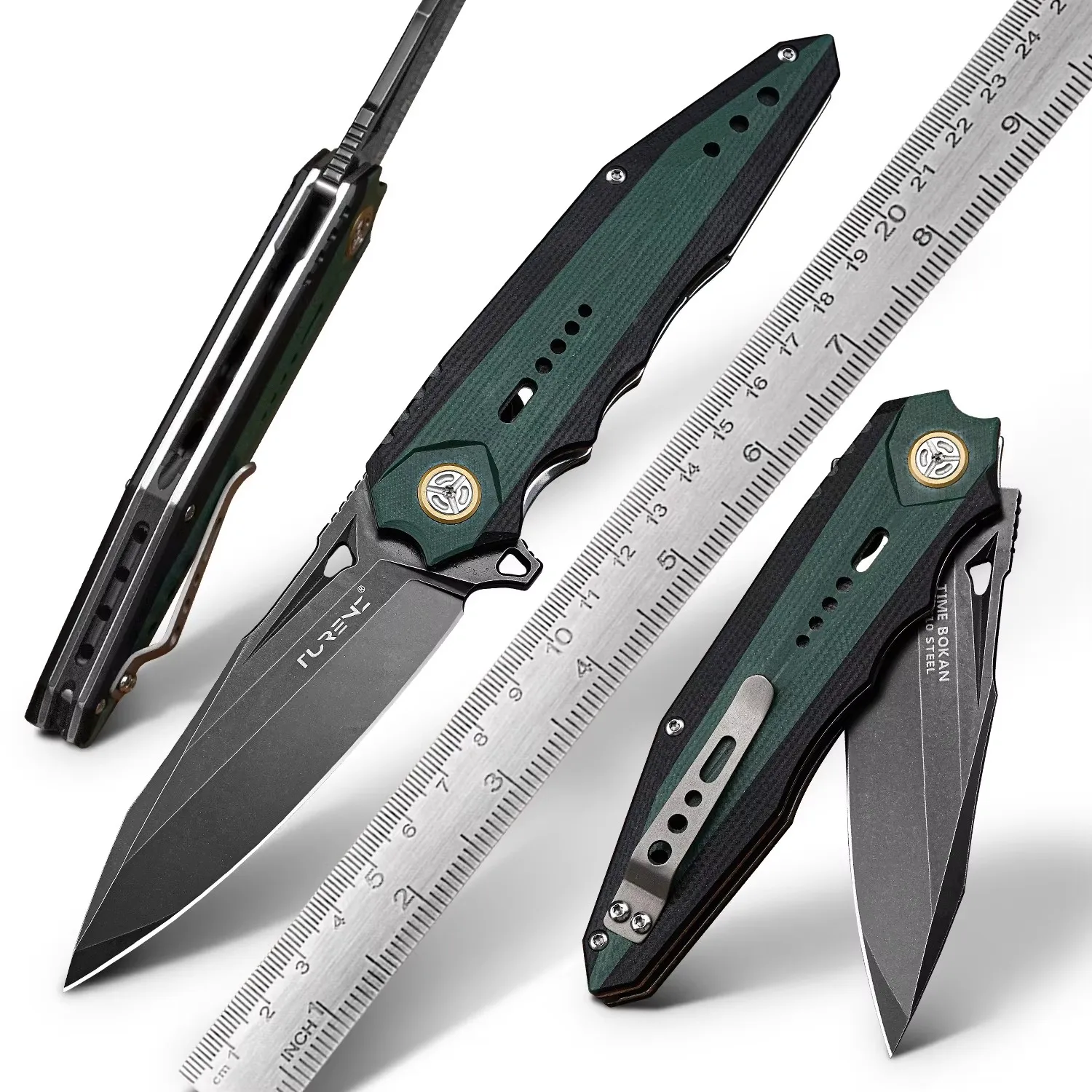

NEWOOTZ high hardness VG10 steel G10 handle outdoor survival camping EDC knife portable folding knife can be collected