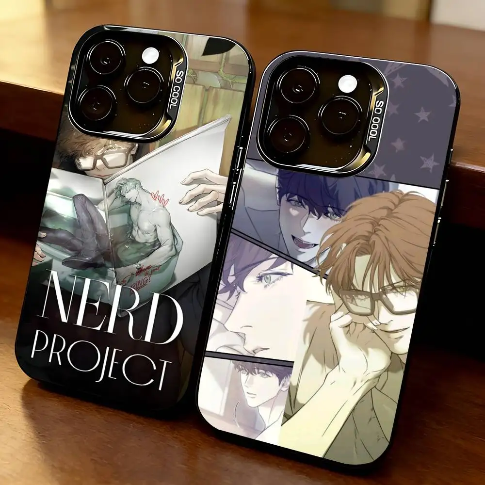 

Nerd Project B Aniimes Phone Case For iPhone 17,16,15,14,13,12,11 Plus,Pro Max,XS,Colored Silver Plated Inside Cover