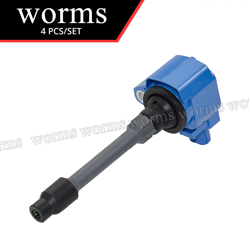 Würmer Hochleistungs-Zündspule Racing 4-teiliges Set für Honda Civic Accord CR-V 1.5L 2.0L L4 3052059B013