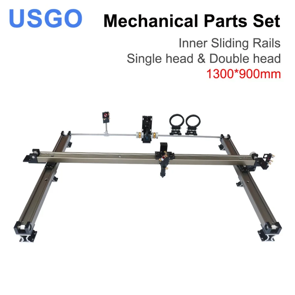 

USGO Mechanical Inner Sliding Rails Kits Spare Parts DIY 1300*900mm for 1390 CO2 Laser Engraving Cutting Machine