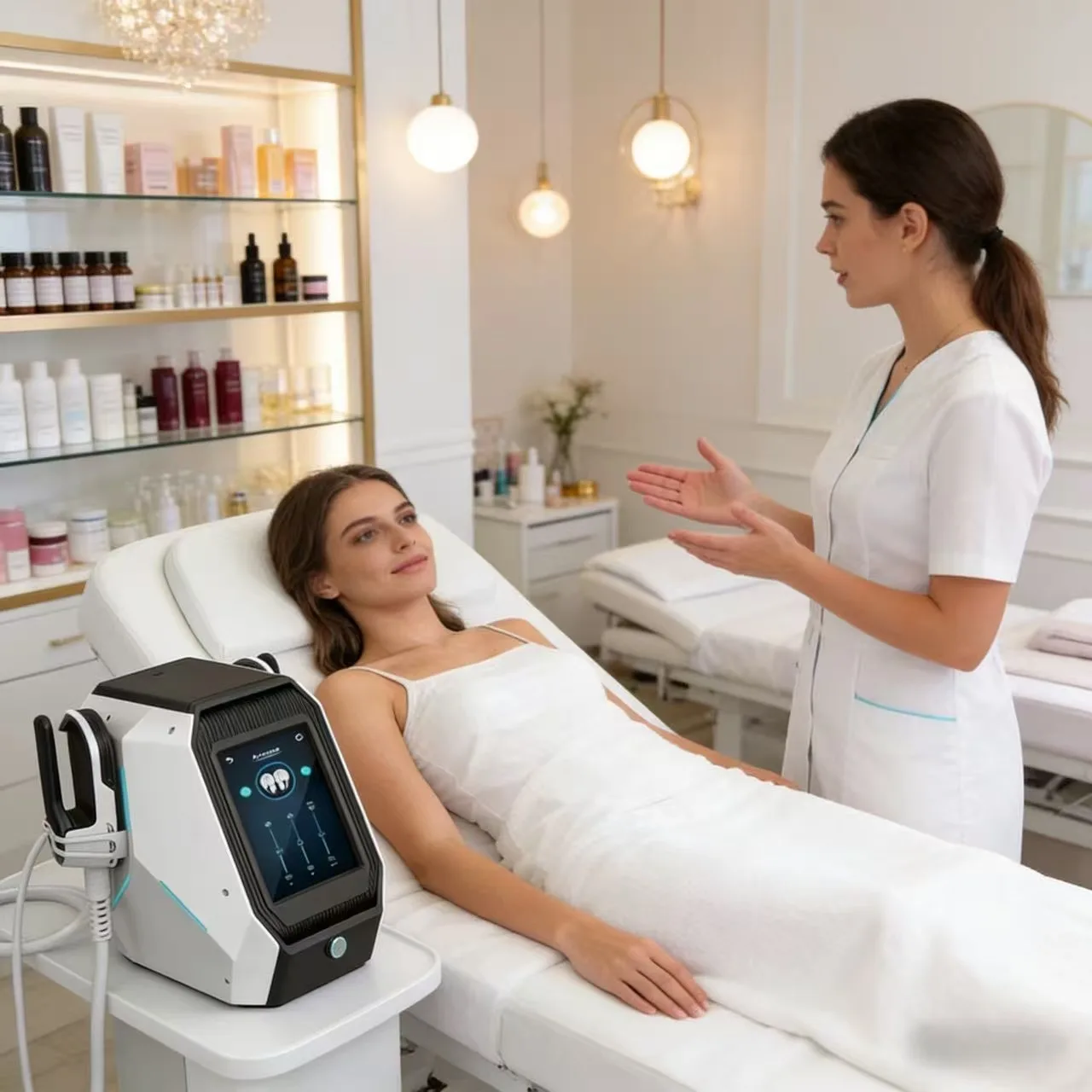 

Портативный электромагнитный аппарат для похудения и стимуляции мышц, удаления жира и наращивания мышечной массы SLyric