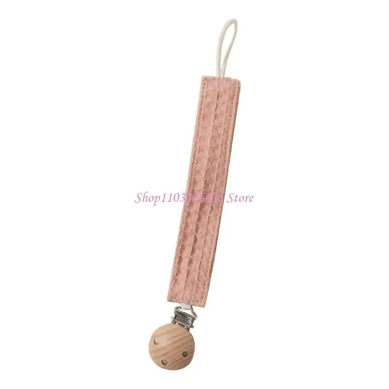 Wood Soother Chain Holder Stylish Practical Pacifier Chain Clip Versatile Pacifier Holder Soother Pacifier Chain Holder