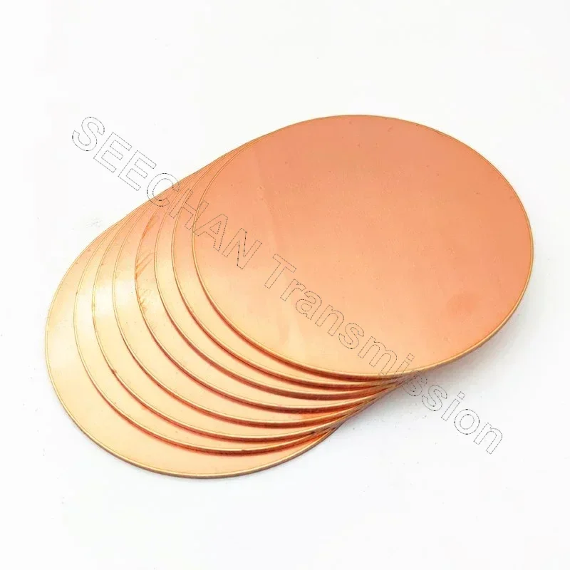 5Pcs/lot T2 Copper Disc Diameter 30mm 31mm 32mm 33mm 34mm 35mm~50mmPure Copper Round Plate Circular Sheet Thickness 0.1mm - 5mm