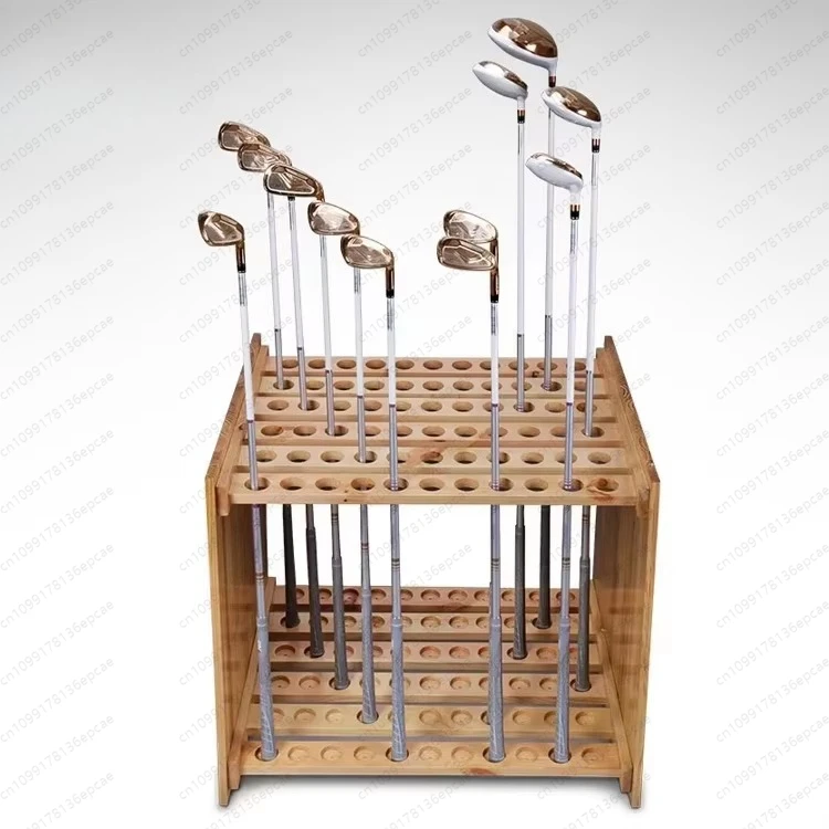 

Right Handed Dexterity Golf Club Holder Wooden Stand to Hold 66 Clubs Including Step Iron Wood Putter