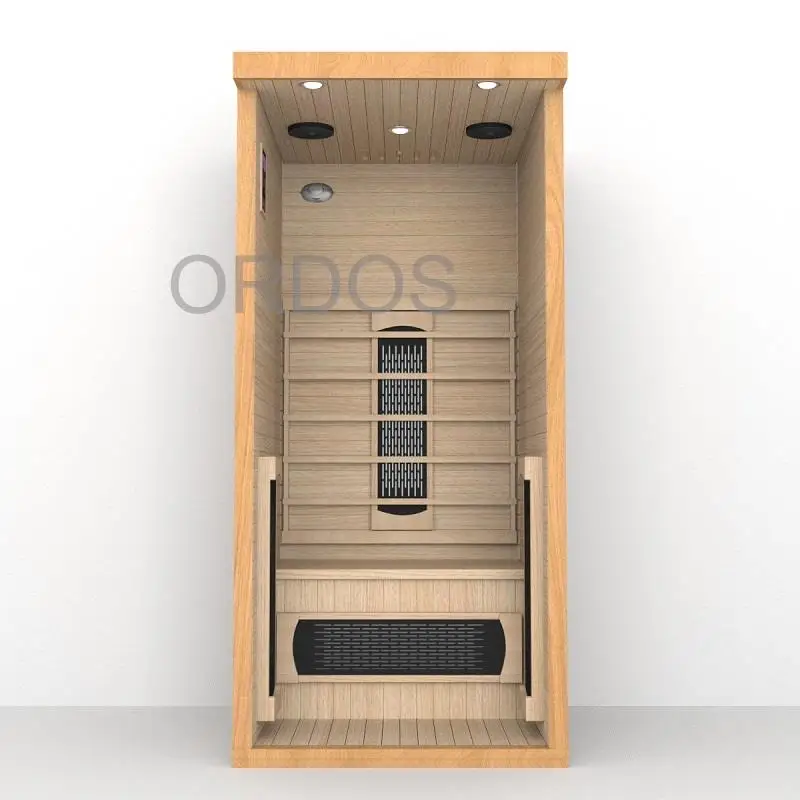 Home Sauna Room Luxury 3 Persons Capacity Carbon Panel Heater Infrared Sauna