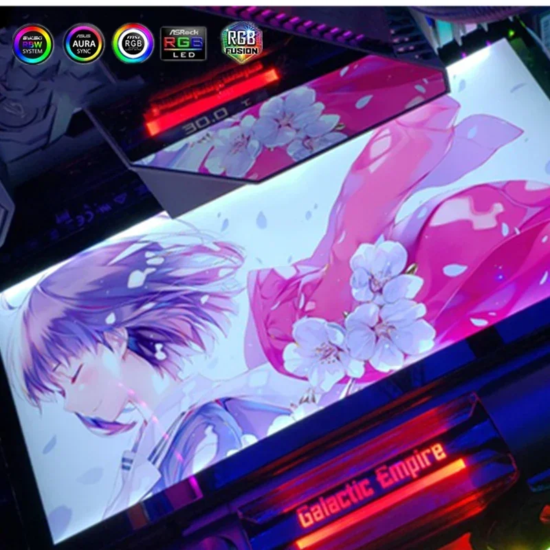 Case GPU Backplate Panel,Chassis ARGB Light Board For PC Decoration Customized Graphics Card Side Panel ARGB/ RGB/Molex Colorful