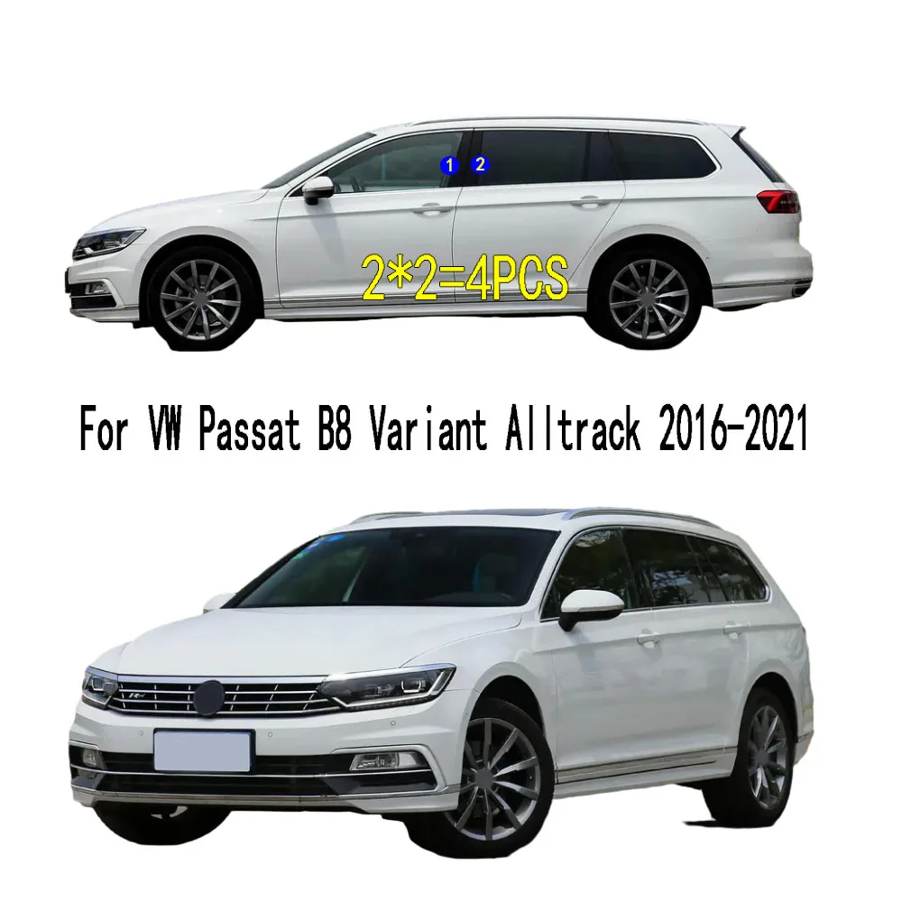 For VW Passat B8 Variant Alltrack 2016-2021 Car PC Material Pillar Post Cover Trim Door Trim Window Molding Sticker Decoration