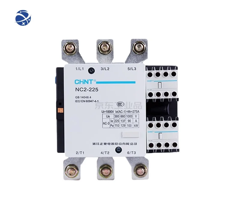 YYHC electrical contactor CHINT Power Contactor NC2 Series 3P AC contactor NC2-225 110V 127V 220V 380V