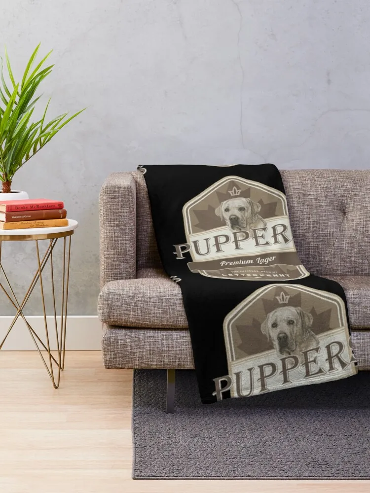 Letterkenny Puppers Premium Lager Beer Throw Blanket Loose Warm blankets ands Blankets