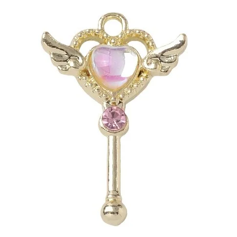Sailor Moon Love Wings Magic Fairy Stick Pendant DIY Homemade Necklace Bracelet Alloy Jewelry Accessories - view 5