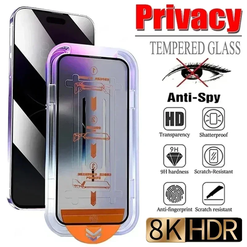 

4PCS for Huawei Mate 70 Air 50 20 30 40 60 80 Pro Max Screen Protector Privacy Anti-peeping Spy Tempered Glass Film Removal Kit