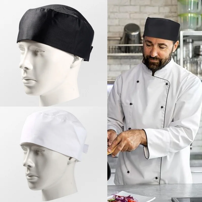 Mesh Top Thick Net Sushi Chef Cap Japanese Korean Style Cuisine Hats Catering kitchen Cook Hat Bakery Cafe Waiter Work Caps