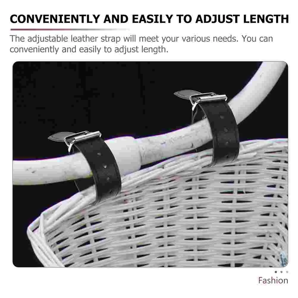 2 Pairs Bike Basket Straps Replacement Balance Belt for Kids Thicken Black Cycling Storage Part Man Waist Band