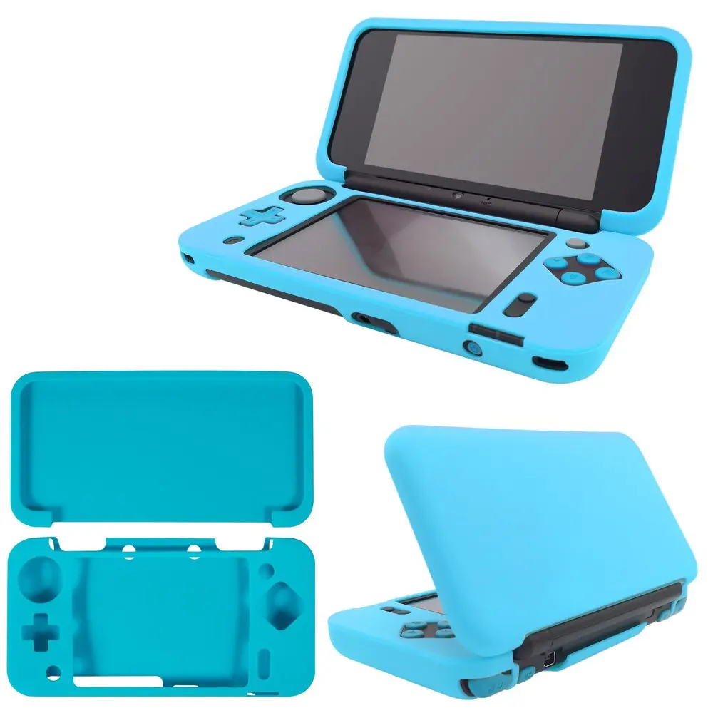 UEHSDAY-funda de silicona para Nintendo 2DS XL, carcasa protectora para Nintendo 2DS, ll-blue