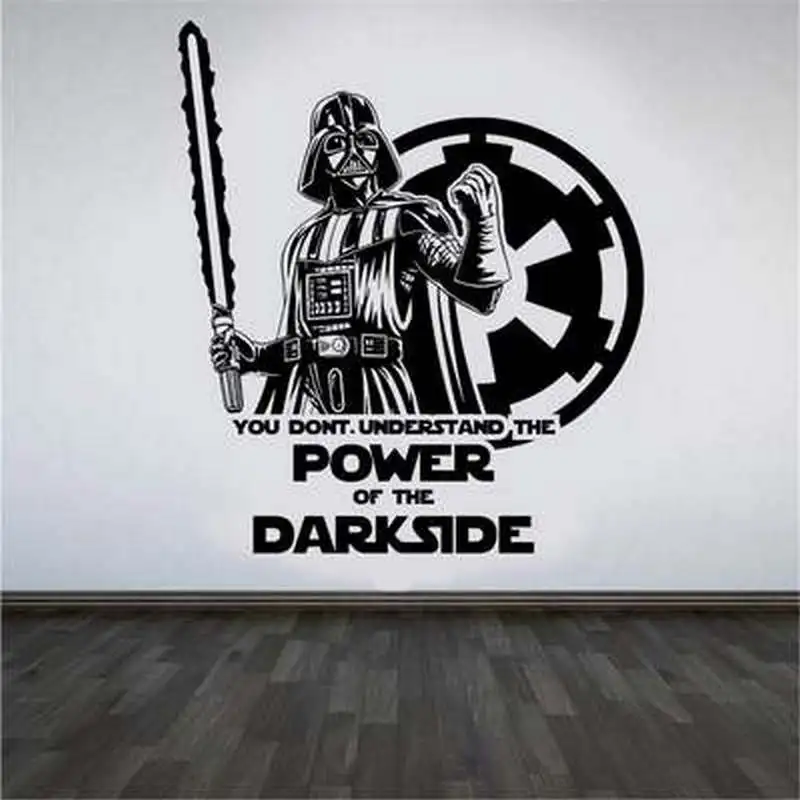 YOU DON'T UNDERSTAND THE POWER Jedi Knight with Laser Sword  Living Room Dining Bedroom Decal Wall Art Sticker Picture  Decor