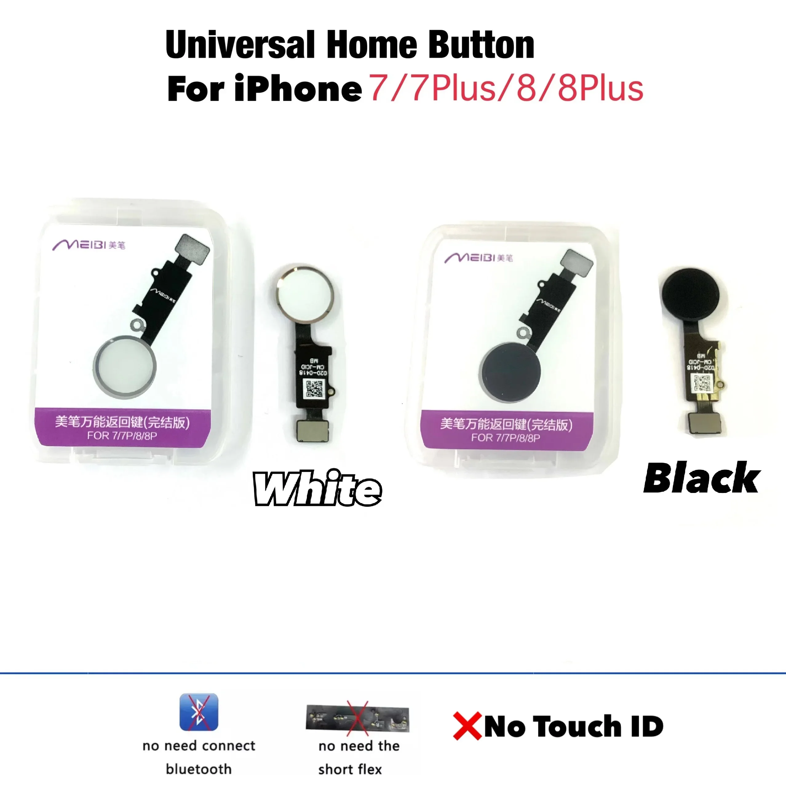 Good quality MEIBI Home Button Flex For iPhone 7 8 Plus Universal Back Return Function Solution Without Touch ID