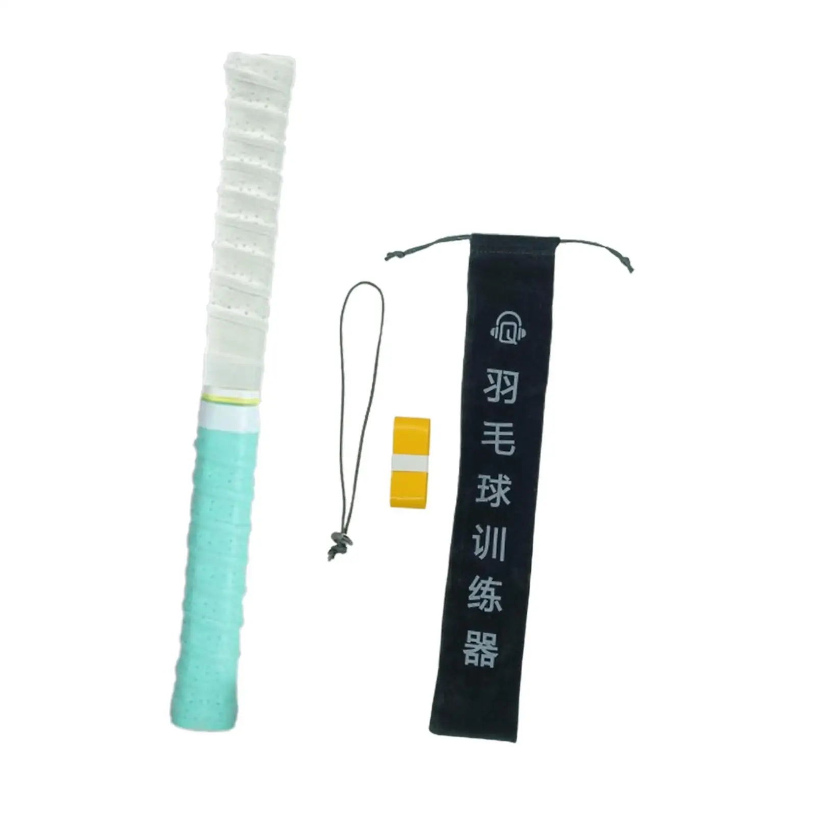 Badminton Racket Swing Trainer Sound Feedback Practicing Guide for Strength Flexibility and Tempo with Carry Bag Auxiliary Tool