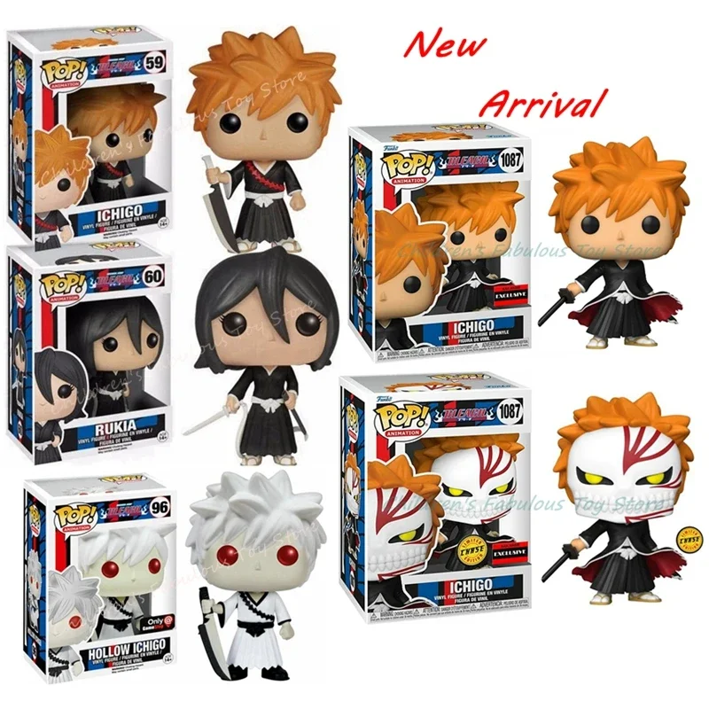 NEW FUNKO pop Bleach Series #59 Ichigo #60 Rukia #96 Hollow Ichigo #1087 #1104 #1182 Vinyl Dolls Figure Model Toys For Kids Gift