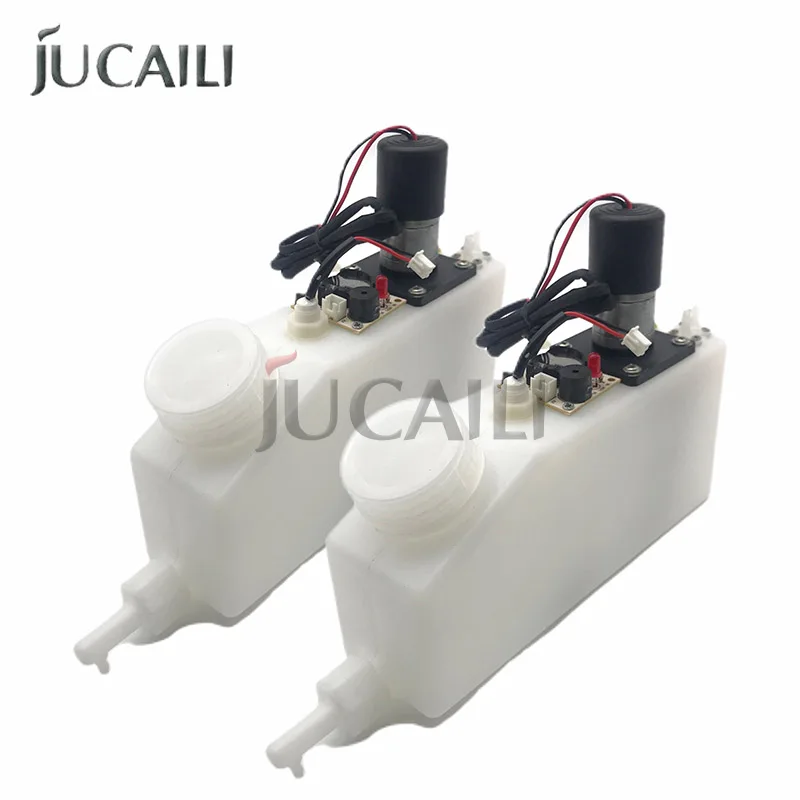 Cartucho de Tinta Branca com Motor Agitador Sensor Líquido com Alarme para Impressora uv Dtf Subtanque de Tinta com Abafamento 500ml